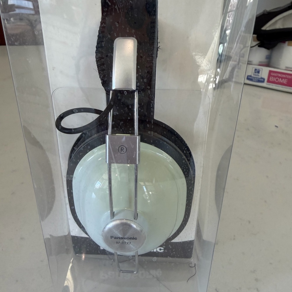 Panasonic Mint Green and Silver Over-Ear Headphones